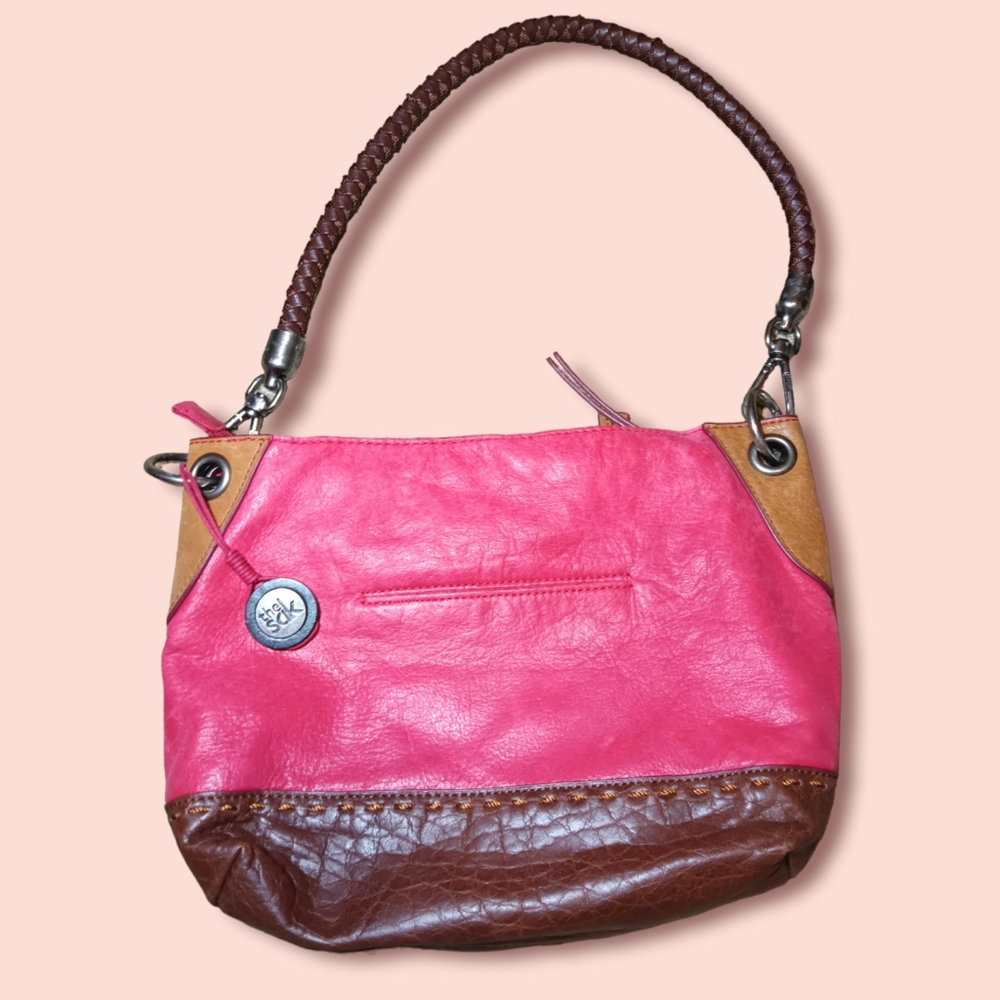 The Saks Leather Purse Pink